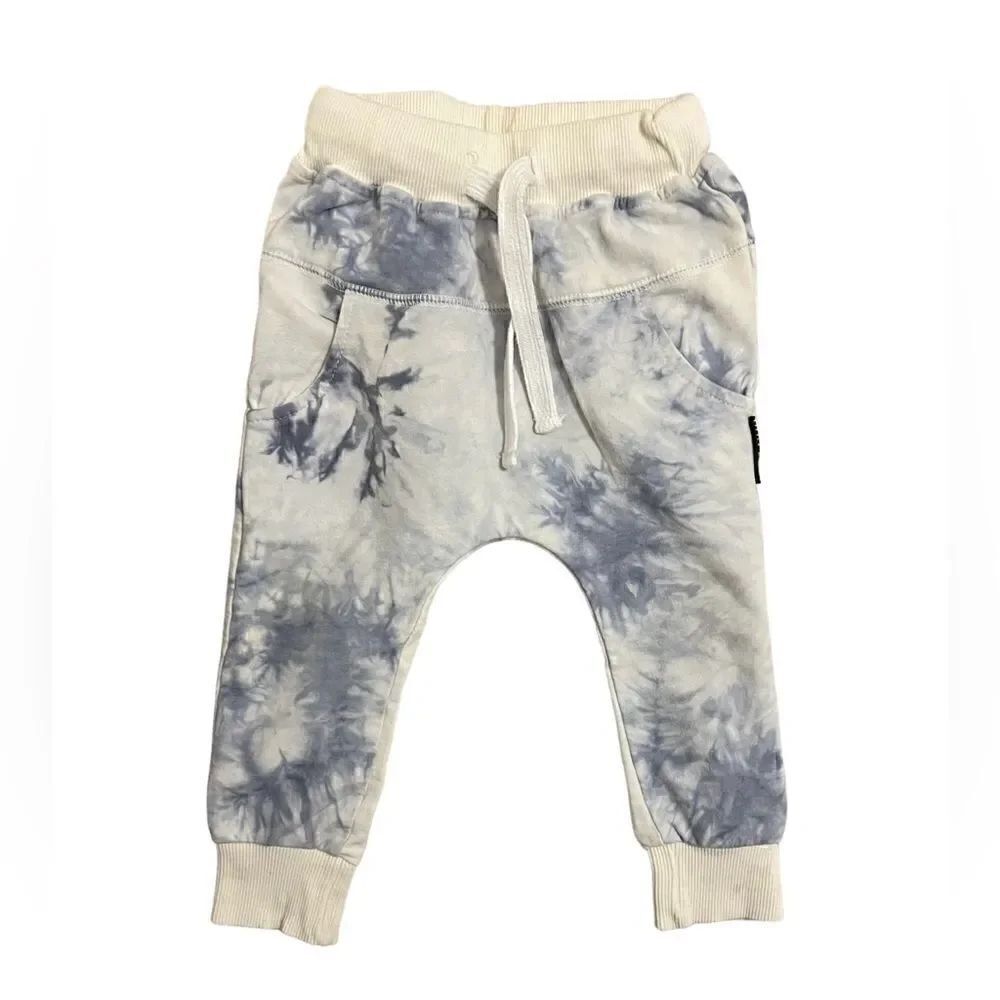 Little Bipsy joggers light blue marble tie dye size 12 to 18 months